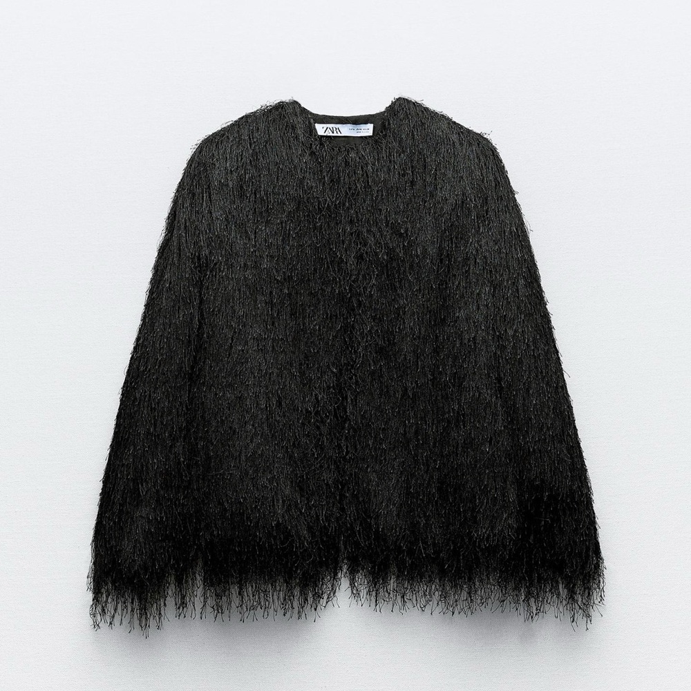 Zara fringed jacket XL